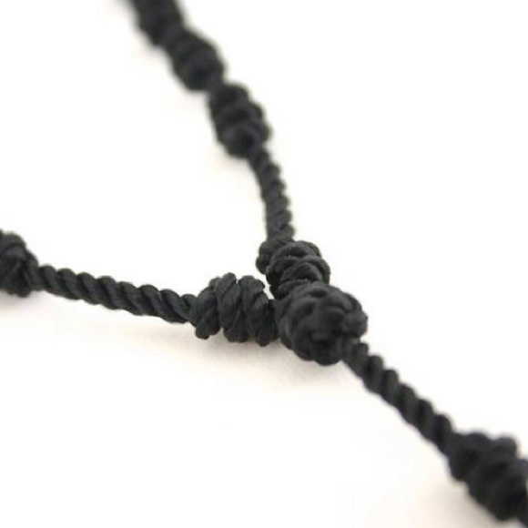 Knotted Rosary Necklace Black Rosary Military Cord Rosary Christian Catholic - Picture 5 of 5